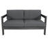 Outie 2pc Set 1+2 Seater Outdoor Sofa Lounge Aluminium Frame Charcoal - Outdoorium