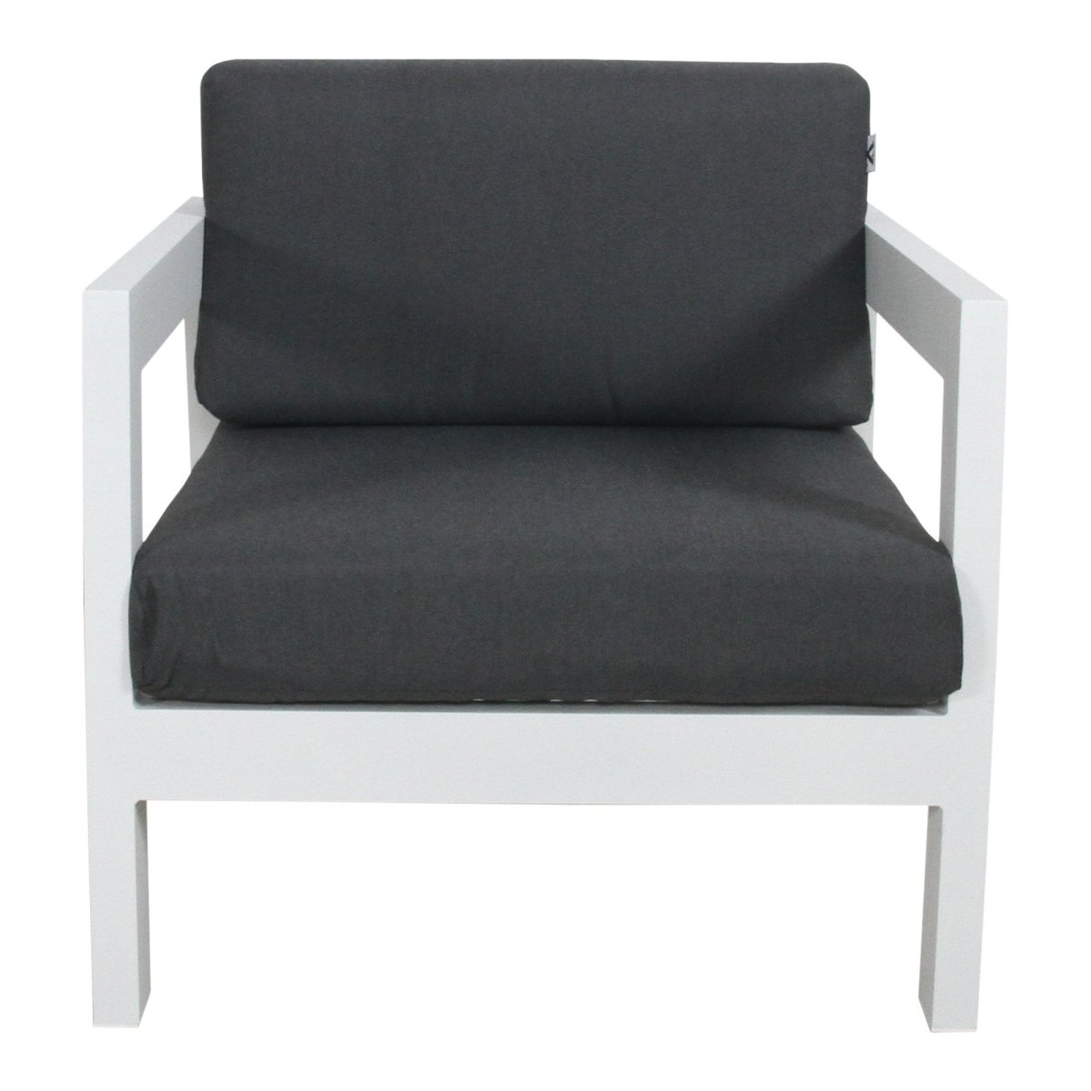 Outie 2pc Set 1+2 Seater Outdoor Sofa Lounge Aluminium Frame White - Outdoorium