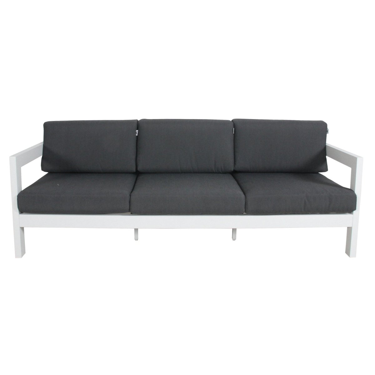 Outie 3 Seater Outdoor Sofa Lounge Aluminium Frame White - Outdoorium