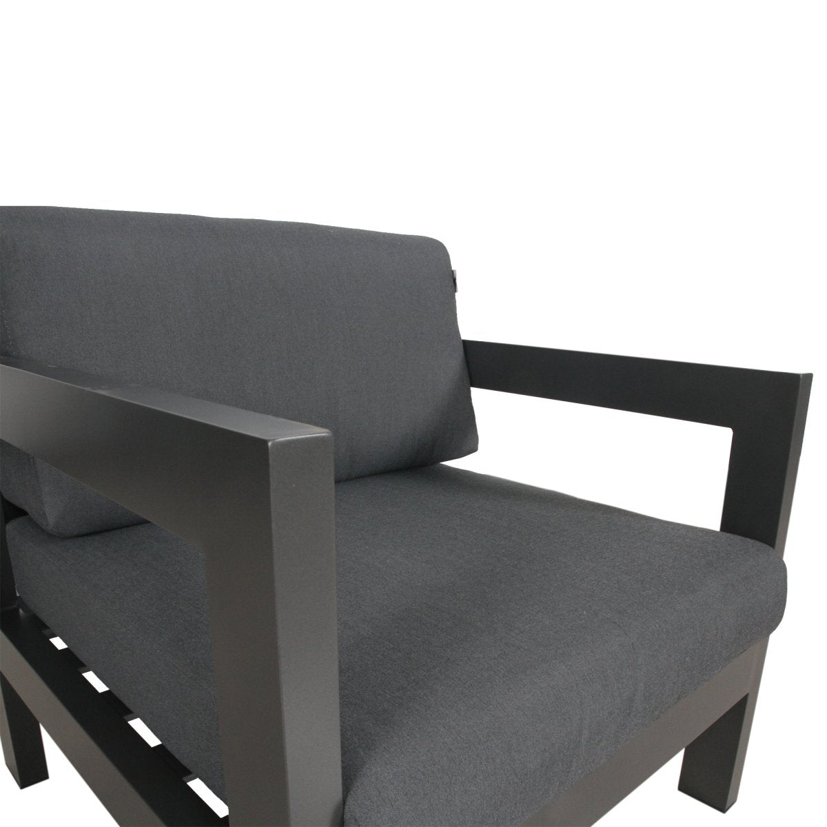 Outie Outdoor Sofa Lounge Chair Aluminium Frame Charcoal - Outdoorium