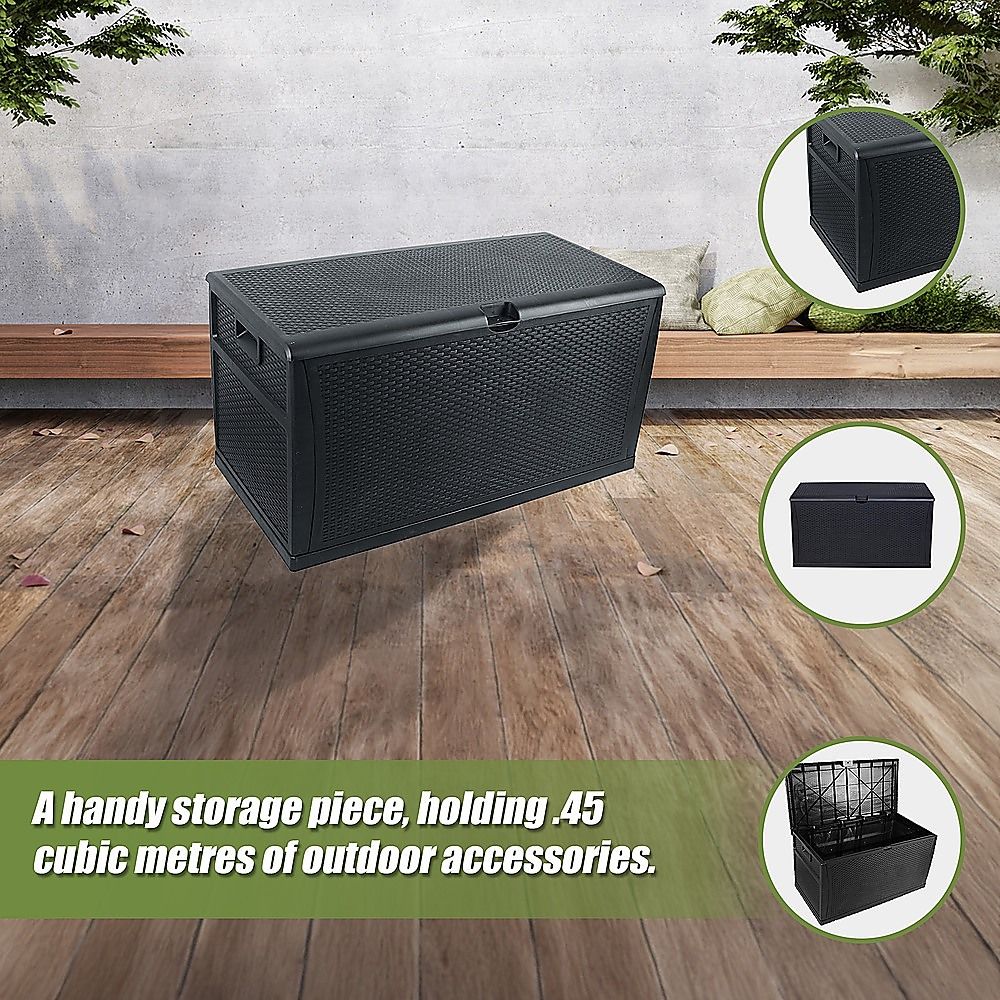 Patio Deck Box Outdoor Storage Plastic Bench Box 450 Litre – product image 6