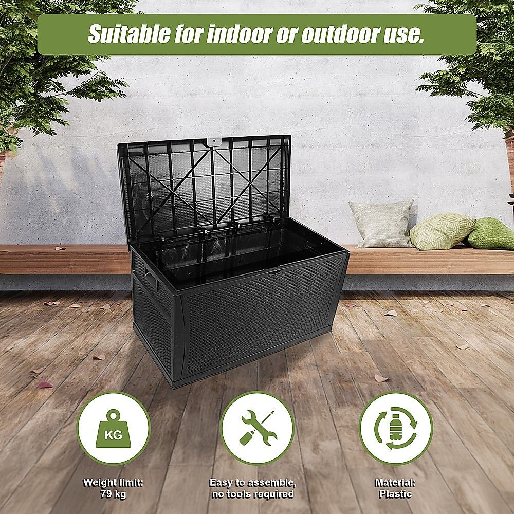 Patio Deck Box Outdoor Storage Plastic Bench Box 450 Litre – product image 5