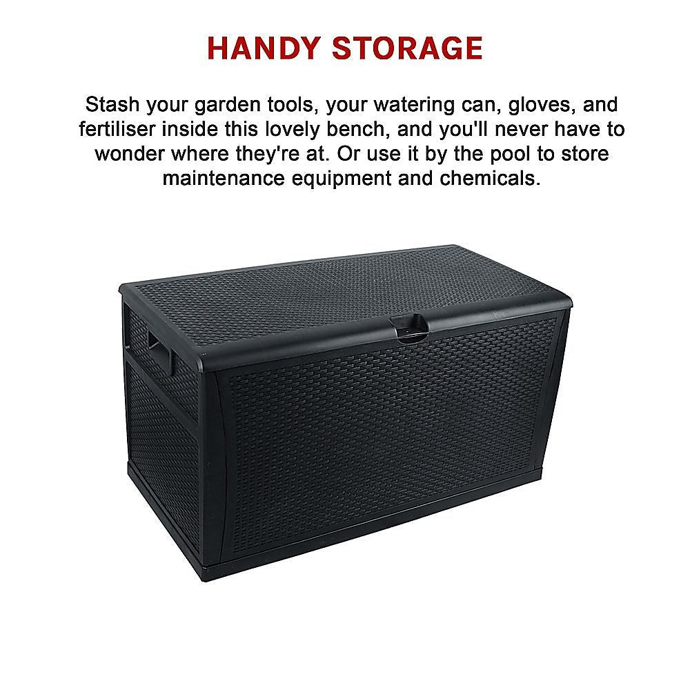 Patio Deck Box Outdoor Storage Plastic Bench Box 450 Litre – product image 8