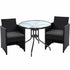 Gardeon 3PC Bistro Set Outdoor Furniture Rattan Table Chairs Cushion Patio Garden Hugo - View 1