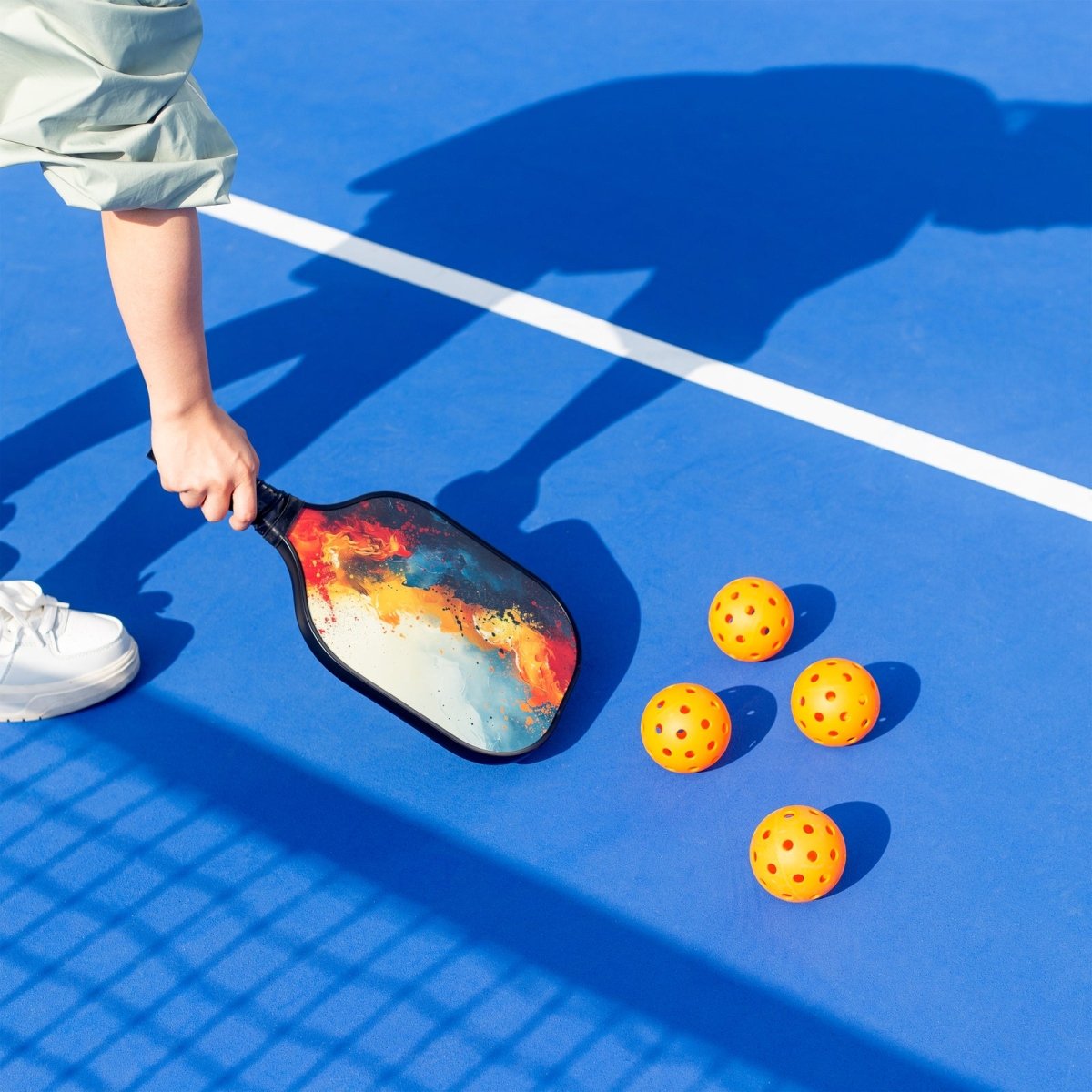 Pickleball Set with 4 Paddles, 6 Balls, Net, and Carry Bag - Outdoorium