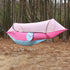 Pink Outdoor Camping Hammock with Mosquito Net, Anti - Tip Nylon Fabric, Single/Double Person Quick - Setup Hammock | Outdoorium