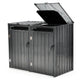 PLANTCRAFT Double Steel Wheelie Garbage Bin Storage Shed, Enclosure with 2 Opening Doors | Outdoorium