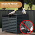 PlantCraft Double Wood Wheelie Bins Storage Shed, 2 Door Garbage Rubbish Bin Enclosure - Outdoorium