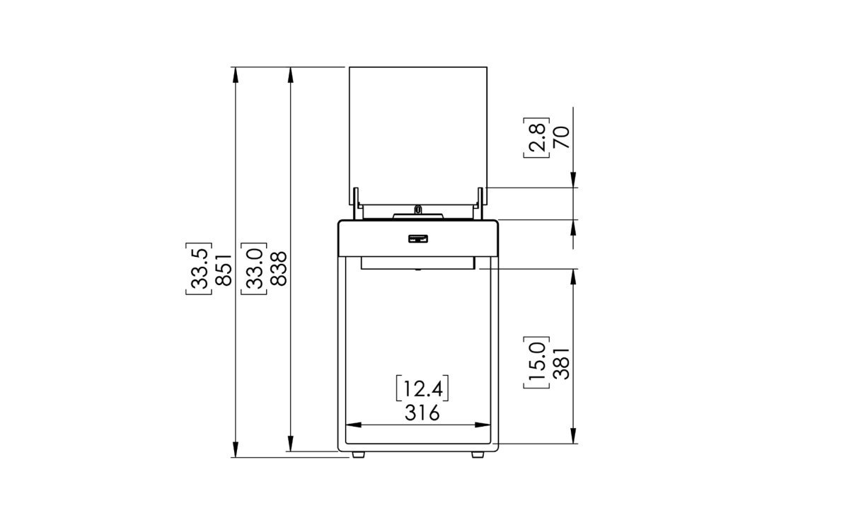 Pop 3T Designer Fireplace - Outdoorium