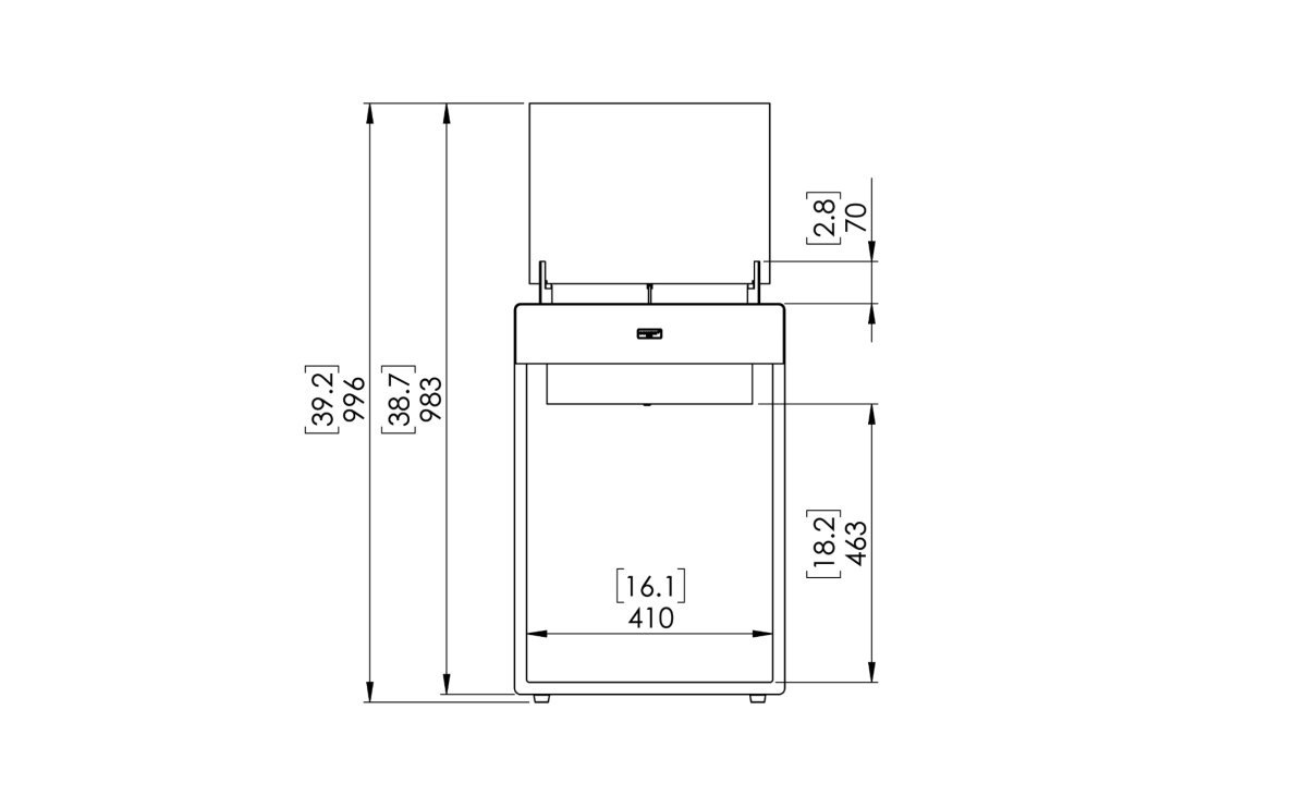 Pop 8T Designer Fireplace - Outdoorium