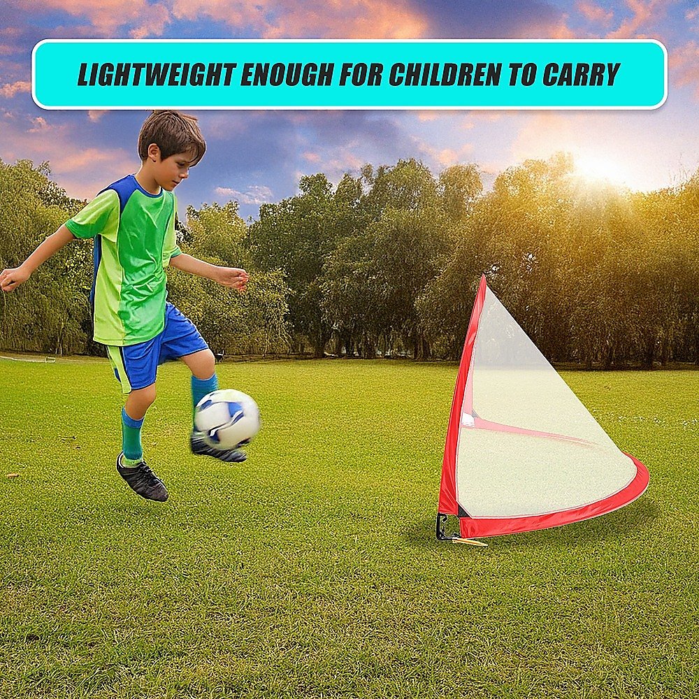 Portable Kids Soccer Goal Set with Cones - Outdoorium