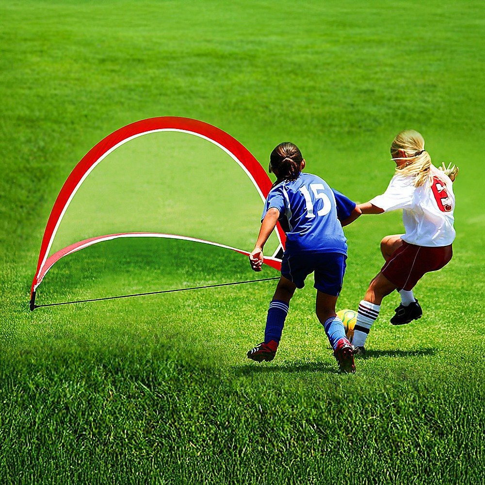 Portable Kids Soccer Goal Set with Cones - Outdoorium