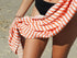 PORTSEA TURKISH COTTON TOWEL - CORAL - Outdoorium