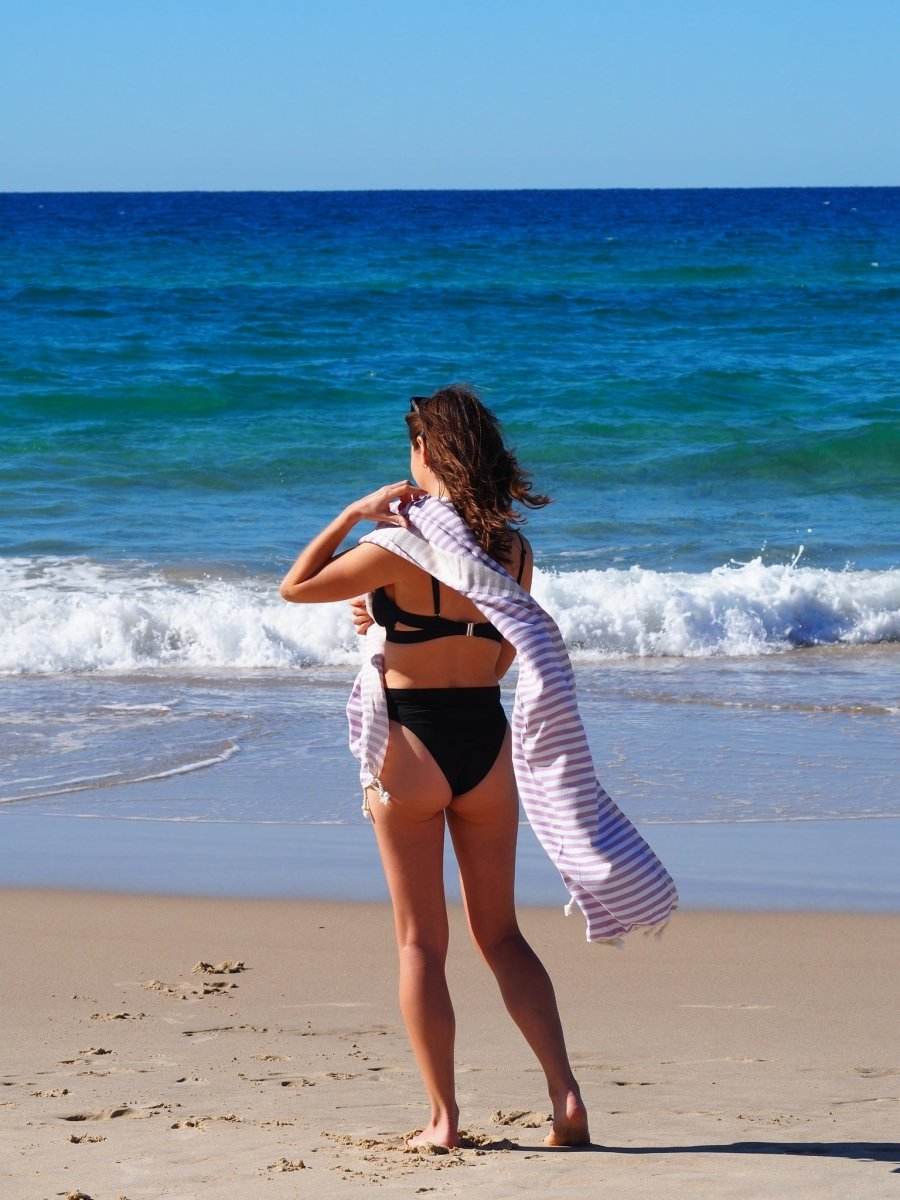 PORTSEA TURKISH COTTON TOWEL - LILAC - Outdoorium