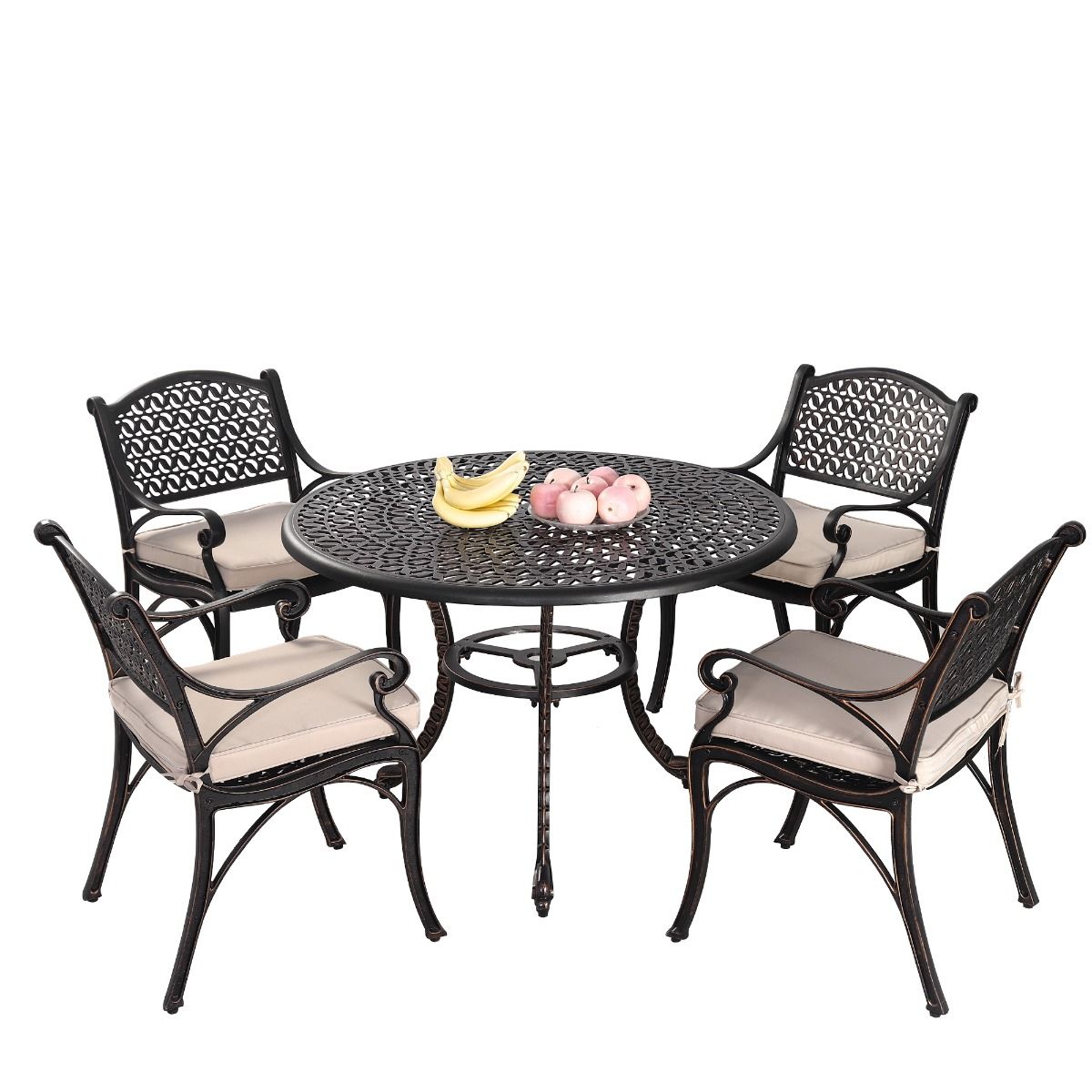 Prato Cast Aluminium Dining Table - Outdoorium