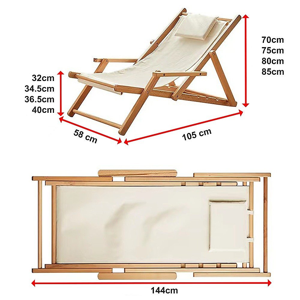 Premium Foldable Outdoor Sling Chair Patio Lounge - Outdoorium