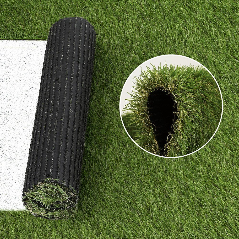 Prime Turf Artificial Grass 35mm 1mx10m Synthetic Fake Lawn Turf Plastic Plant 4 - coloured - Outdoorium