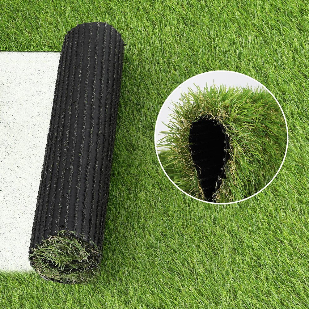 Primeturf Artificial Grass 35mm 2mx5m Synthetic Fake Lawn Turf Plastic Plant 4 - coloured - Outdoorium