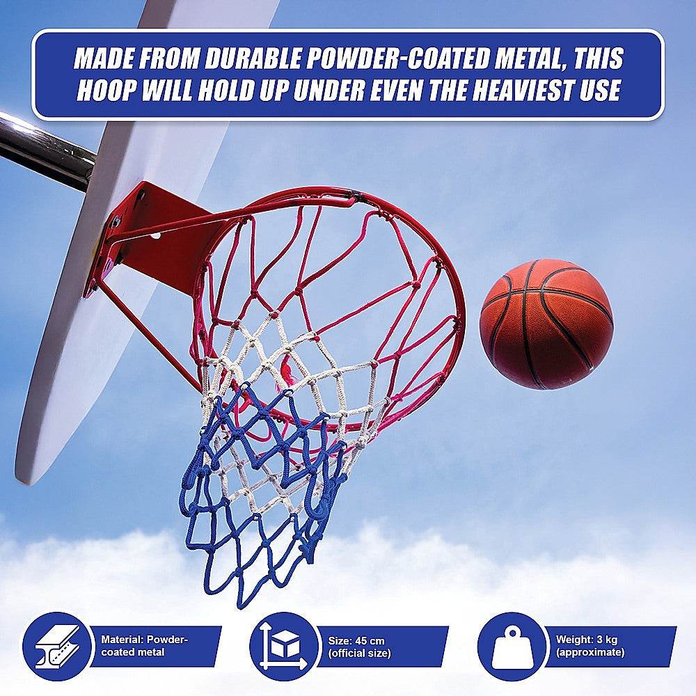 Pro Size Wall Mounted Basketball Hoop Ring Goal Net Rim Dunk Shooting Outdoor | Outdoorium