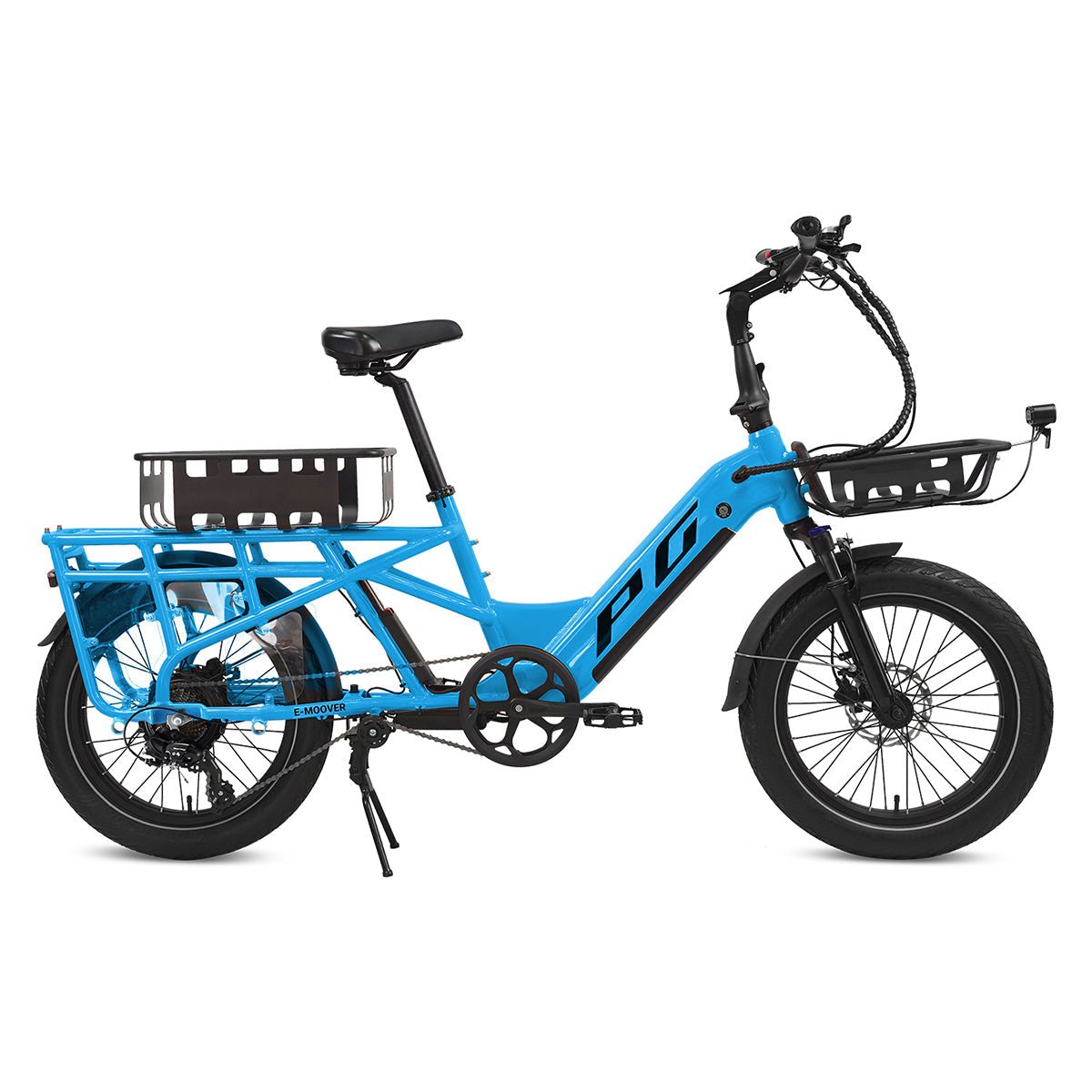Progear Bikes E - Moover Cargo Bike + Hauler Kit - Electric Blue | Outdoorium