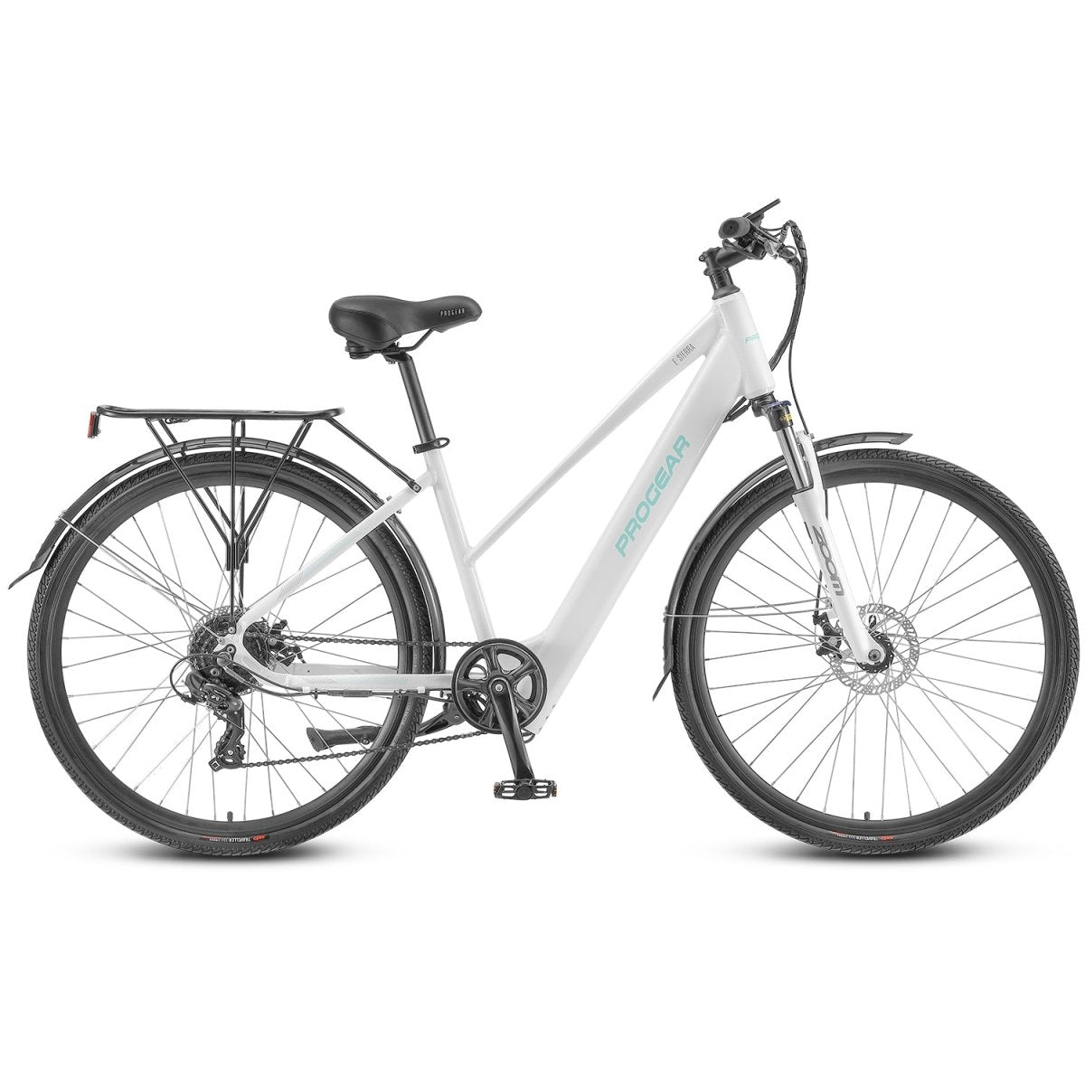 Progear Bikes E - Sierra Hybrid E - Bike Ladies 700c*17&quot; in Whisper White - Outdoorium