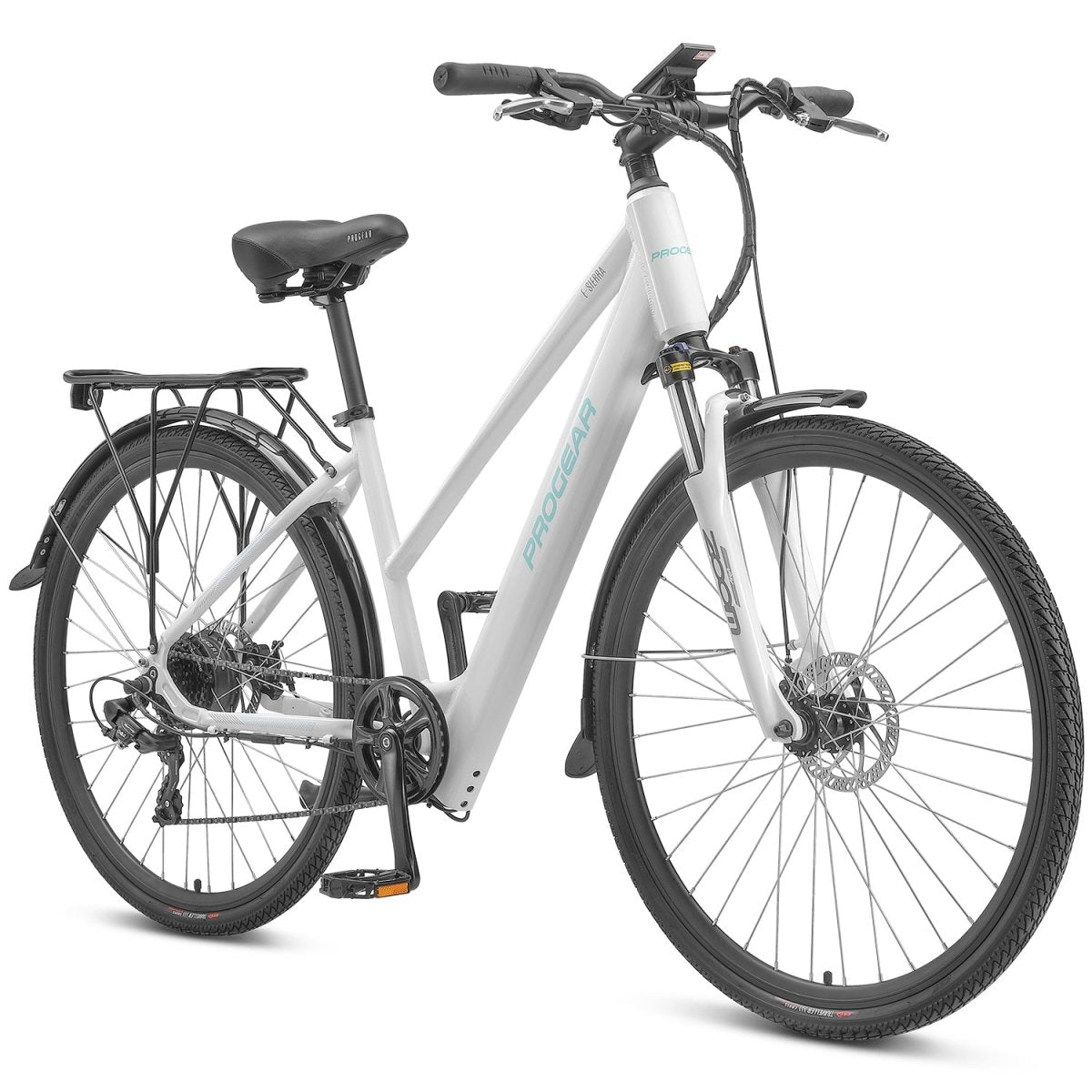 Progear Bikes E - Sierra Hybrid E - Bike Ladies 700c*17&quot; in Whisper White - Outdoorium