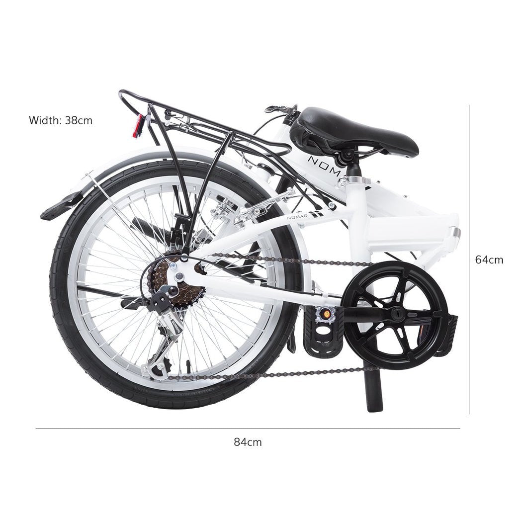 Progear Bikes Nomad Folding Bike 20" in Pearl White - Outdoorium