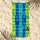 Rans Premium Cotton Jacquard Beach Towel Fish & Shell Blue | Outdoorium