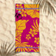 Rans Premium Cotton Jacquard Beach Towel Floral Hawaii 007 Pink | Outdoorium