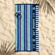 Rans Premium Cotton Jacquard Beach Towel Marine Life Blue | Outdoorium