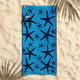 Rans Premium Cotton Jacquard Beach Towel Starfish Blue | Outdoorium