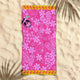 Rans Premium Cotton Jacquard Beach Towel Thongs Pink | Outdoorium