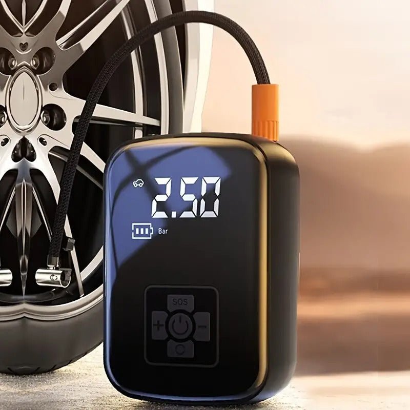 Rechargeable Car Tire Bike Air Pump Tire Inflator Portable Compressor Digital Cordles - Outdoorium