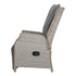 Gardeon 2-Piece Grey Wicker Outdoor Recliner Sun Lounge Set - View 4