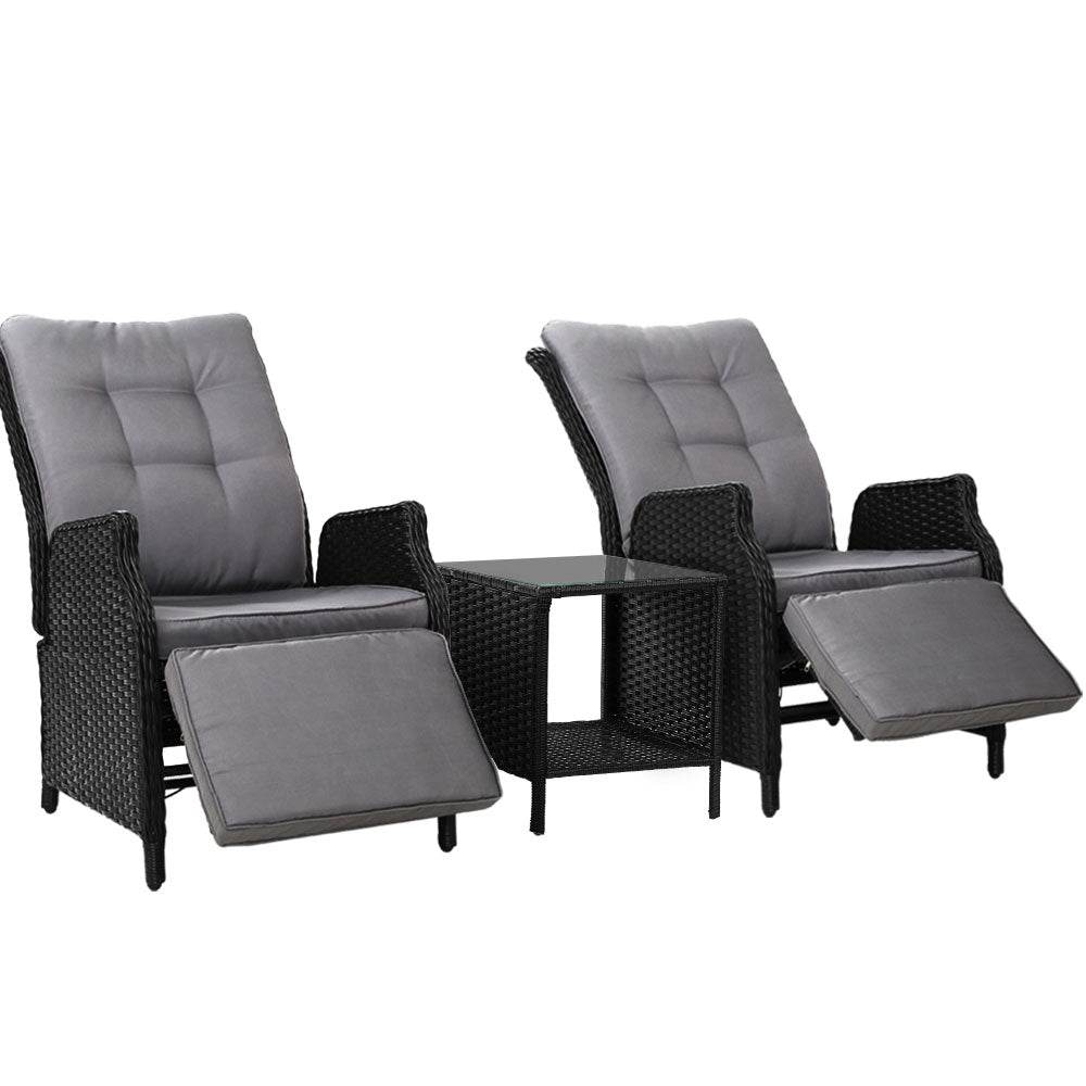 Gardeon-3PC-Black-Wicker-Recliner-Table-Set-1