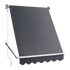 Retractable Fixed Pivot Arm Window Awning Garden Blinds 2.4m x 2.1m Grey | Outdoorium