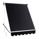 Retractable Fixed Pivot Arm Window Awning Patio Garden Blinds 2.4m x 2.1m Black | Outdoorium