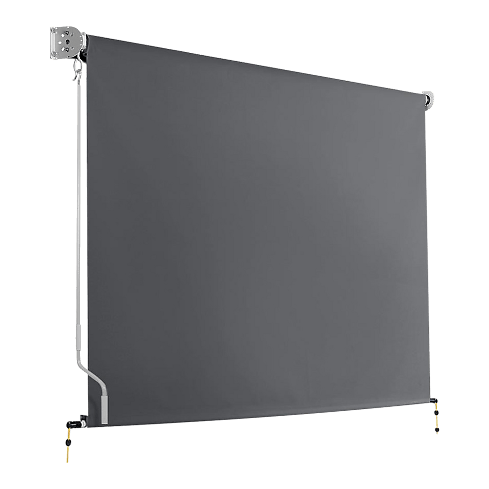 Retractable Straight Drop Roll Down Awning Garden Patio Screen 2.1X2.5M | Outdoorium