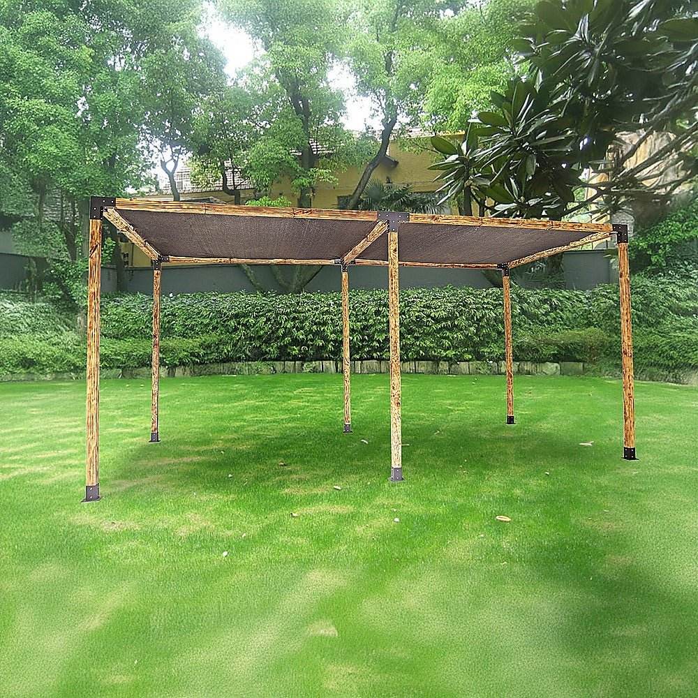 Roof Pergola Gazebo Shed Matte Black Steel Brackets and Black Screen DIY Kits - Outdoorium