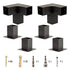 Roof Pergola Gazebo Shed Matte Black Steel Brackets and Black Screen DIY Kits - Outdoorium