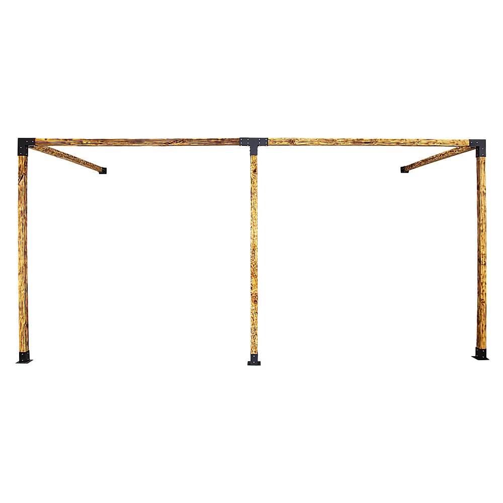 Roof Pergola Gazebo Shed Matte Black Steel Brackets DIY Kits - Outdoorium