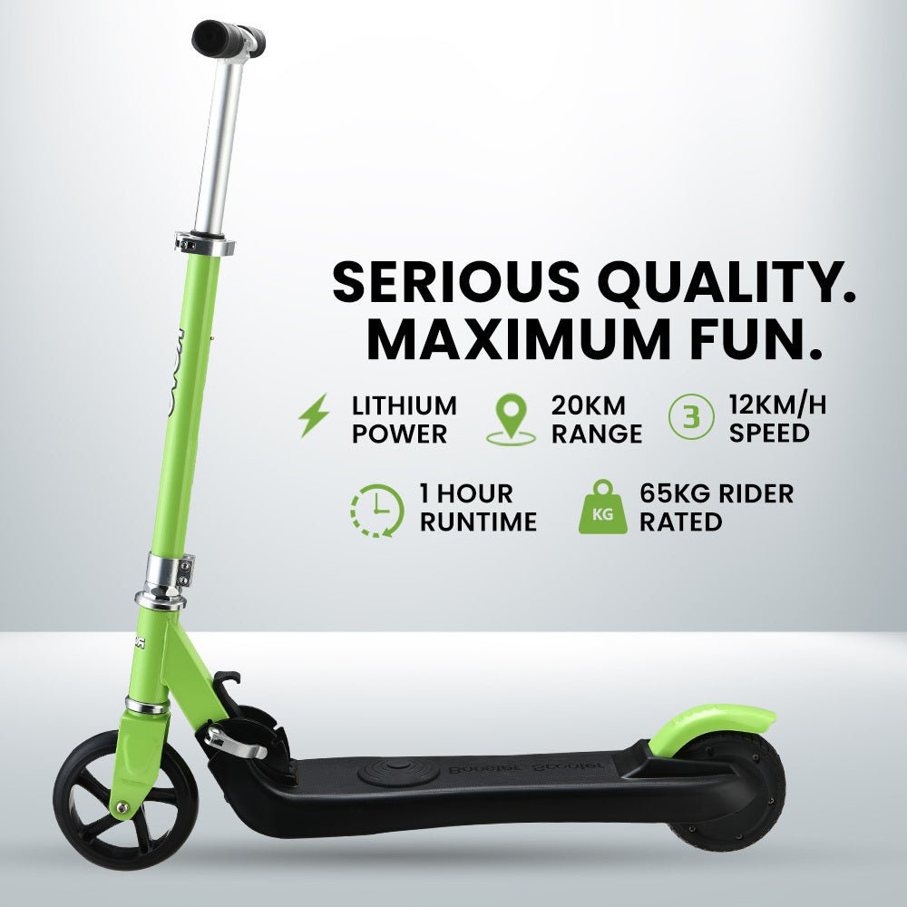 ROVO KIDS Electric Scooter Lithium Ride - On Foldable E - Scooter 125W Rechargeable, Green - Outdoorium