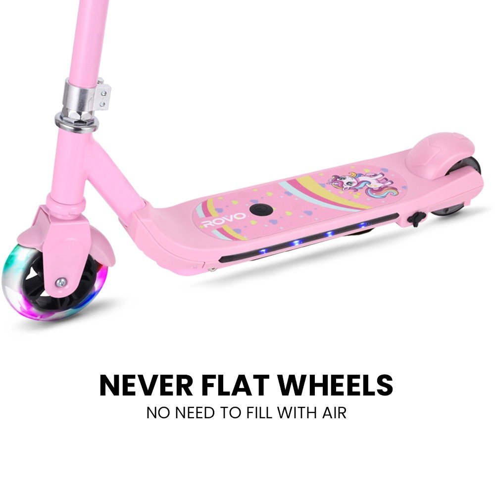 ROVO KIDS WhizKid Electric Scooter, Ages 5 - 11, Adjustable Height, AU Compliant, Lithium Battery, Brushless Motor, Pink | Outdoorium