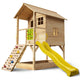 ROVO KIDS Wooden Tower Cubby House with Slide, Sandpit, Climbing Wall, Noughts & Crosses, Natural Colour | Outdoorium