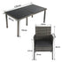 Rural Style Outdoor Grey Wicker 6 Seater Dining Set - Outdoorium