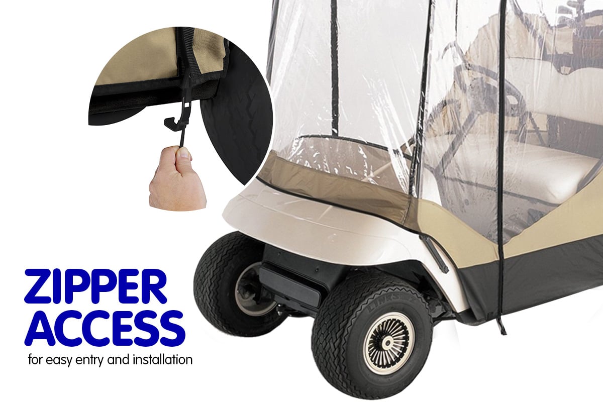 Samson 2 Seater Golf Cart Enclosure Waterproof Cover Buggy - Outdoorium