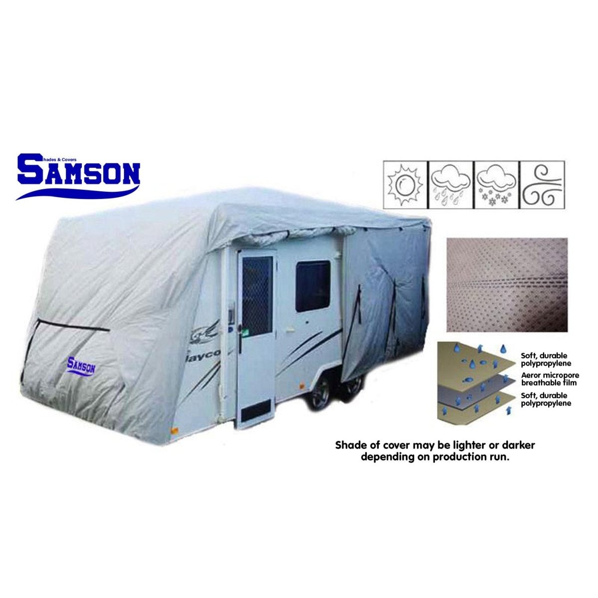 Samson Heavy Duty Caravan Cover 14 - 16ft - Outdoorium