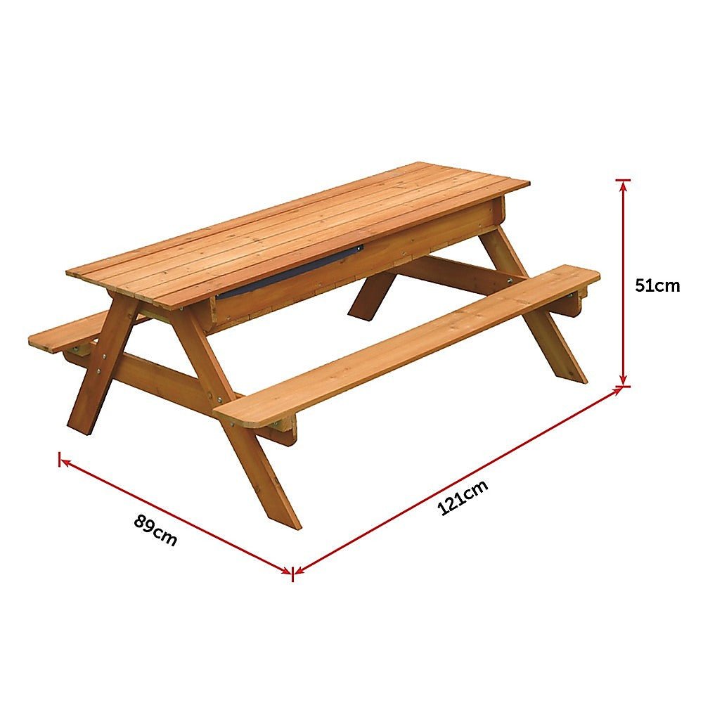 Sand &amp; Water Wooden Picnic Table - Outdoorium