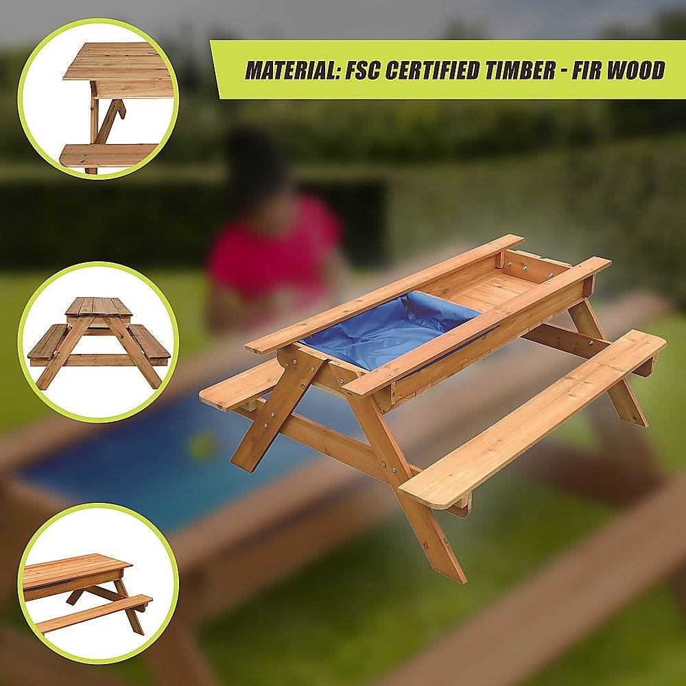 Sand & Water Wooden Picnic Table | Outdoorium