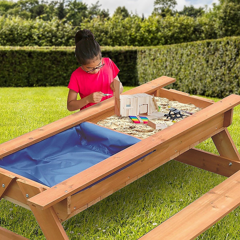 Sand &amp; Water Wooden Picnic Table - Outdoorium